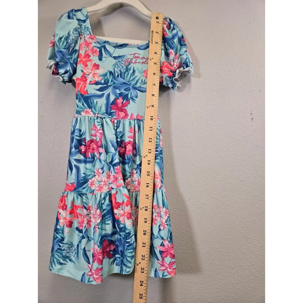 Tommy Bahama Tropical Floral Tiered Puff Sleeve Summer Dress 4T